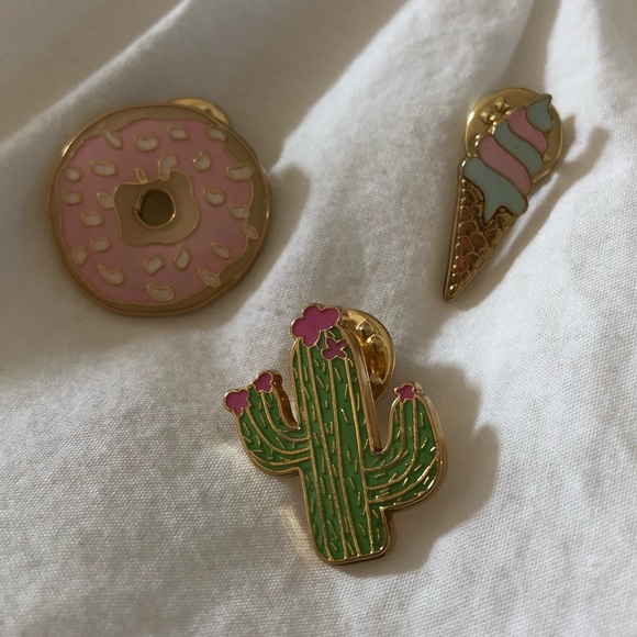 Macy's Jewelry - Macy’s Pin Flare Lapel Pins Cactus Donut Icecream